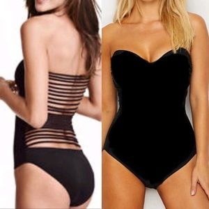 H&M strapless strappy back swimsuit